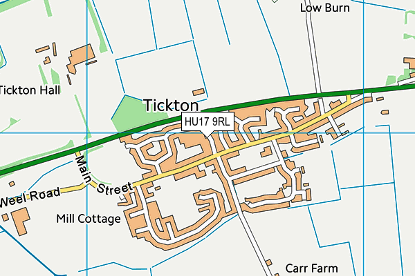 HU17 9RL map - OS VectorMap District (Ordnance Survey)