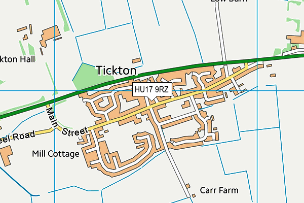 Tickton Church of England Voluntary Controlled Primary School map (HU17 9RZ) - OS VectorMap District (Ordnance Survey)