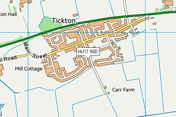 HU17 9SD map - OS VectorMap District (Ordnance Survey)