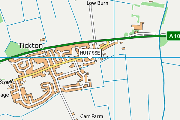 HU17 9SE map - OS VectorMap District (Ordnance Survey)
