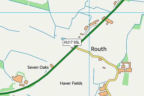 HU17 9SL map - OS VectorMap District (Ordnance Survey)