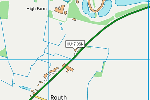 HU17 9SN map - OS VectorMap District (Ordnance Survey)