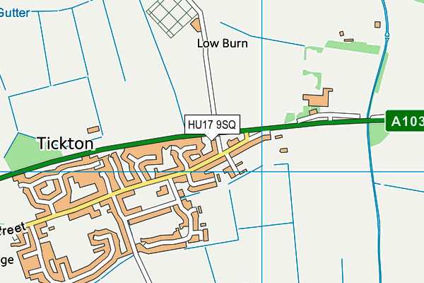 HU17 9SQ map - OS VectorMap District (Ordnance Survey)