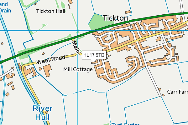 HU17 9TD map - OS VectorMap District (Ordnance Survey)