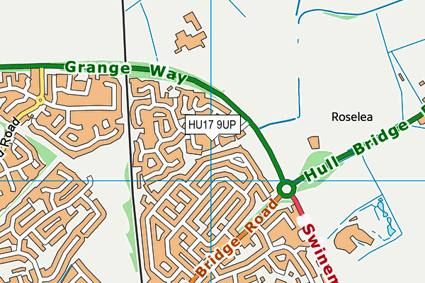 HU17 9UP map - OS VectorMap District (Ordnance Survey)