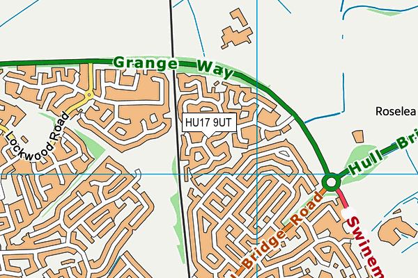 HU17 9UT map - OS VectorMap District (Ordnance Survey)