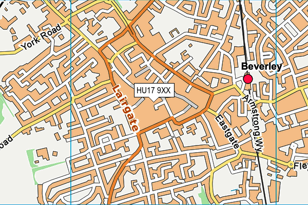 HU17 9XX map - OS VectorMap District (Ordnance Survey)