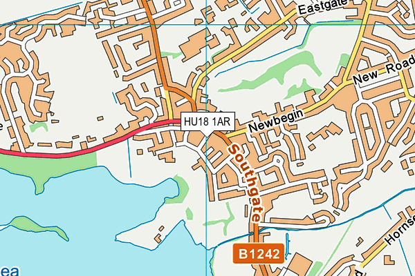 HU18 1AR map - OS VectorMap District (Ordnance Survey)