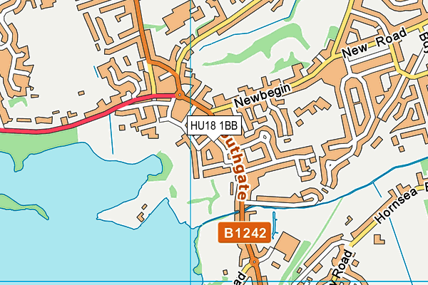 HU18 1BB map - OS VectorMap District (Ordnance Survey)