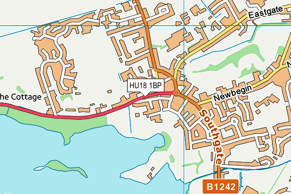 HU18 1BP map - OS VectorMap District (Ordnance Survey)