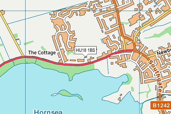 HU18 1BS map - OS VectorMap District (Ordnance Survey)