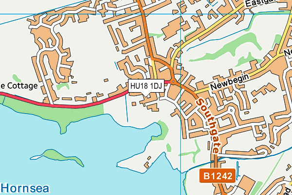 HU18 1DJ map - OS VectorMap District (Ordnance Survey)
