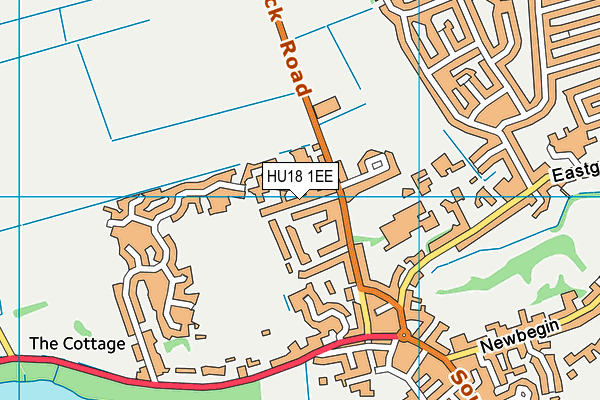 Hollis Recreational Ground map (HU18 1EE) - OS VectorMap District (Ordnance Survey)
