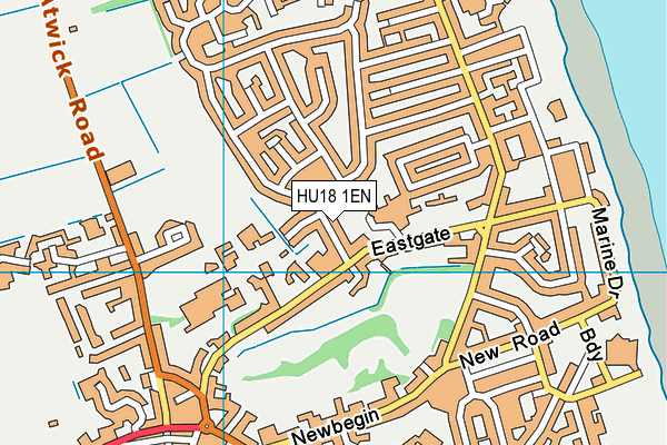 HU18 1EN map - OS VectorMap District (Ordnance Survey)