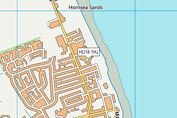HU18 1HJ map - OS VectorMap District (Ordnance Survey)