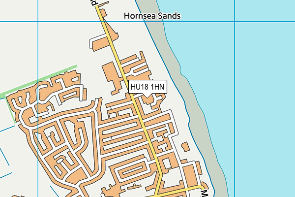 HU18 1HN map - OS VectorMap District (Ordnance Survey)