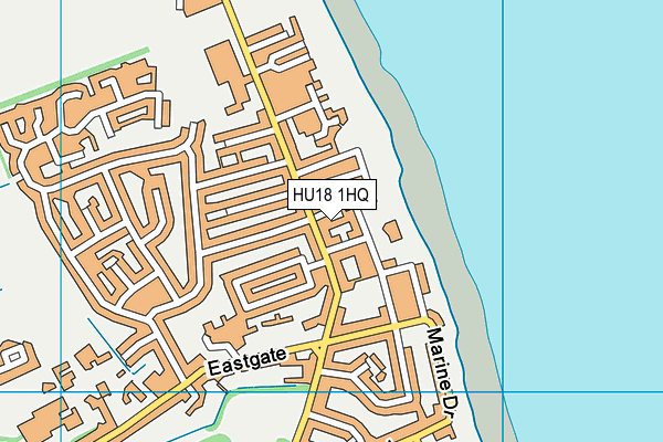 HU18 1HQ map - OS VectorMap District (Ordnance Survey)