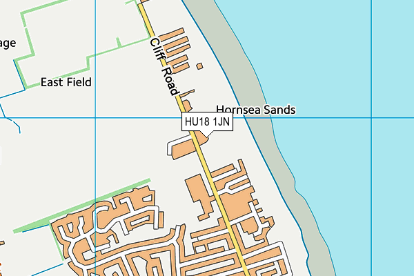 HU18 1JN map - OS VectorMap District (Ordnance Survey)