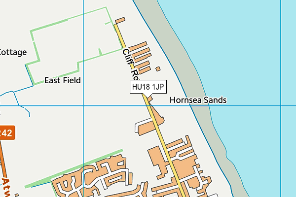 HU18 1JP map - OS VectorMap District (Ordnance Survey)