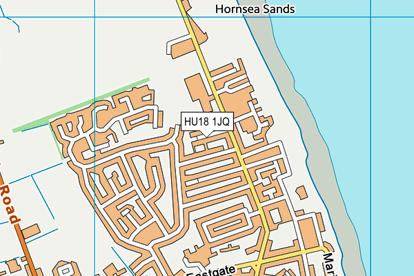 HU18 1JQ map - OS VectorMap District (Ordnance Survey)