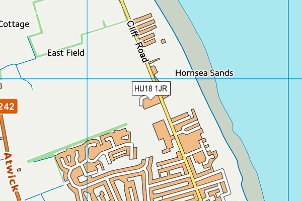 HU18 1JR map - OS VectorMap District (Ordnance Survey)