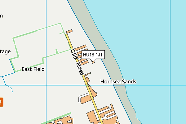 HU18 1JT map - OS VectorMap District (Ordnance Survey)