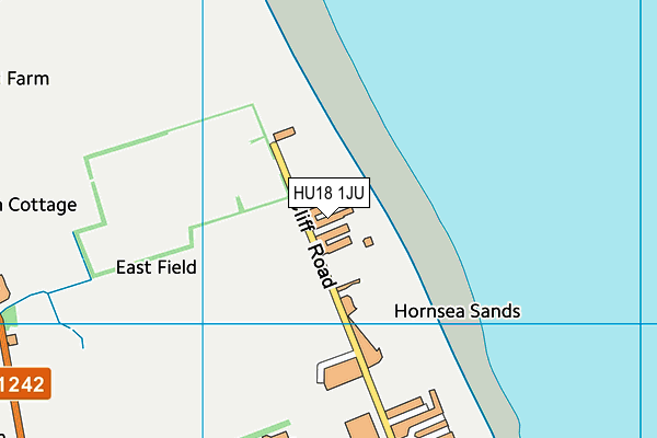 HU18 1JU map - OS VectorMap District (Ordnance Survey)