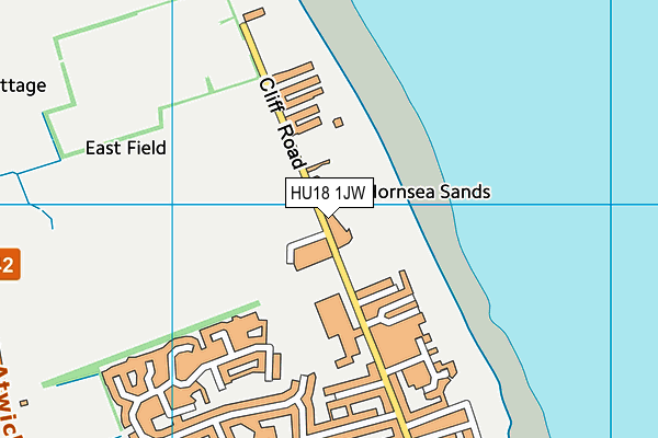 HU18 1JW map - OS VectorMap District (Ordnance Survey)