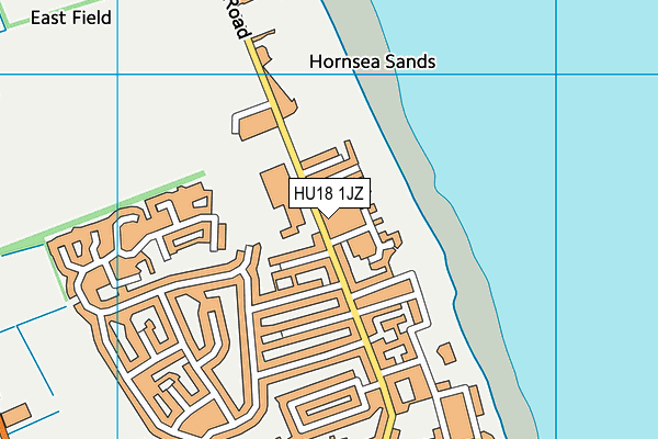 HU18 1JZ map - OS VectorMap District (Ordnance Survey)