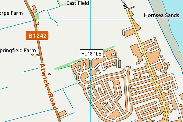 HU18 1LE map - OS VectorMap District (Ordnance Survey)