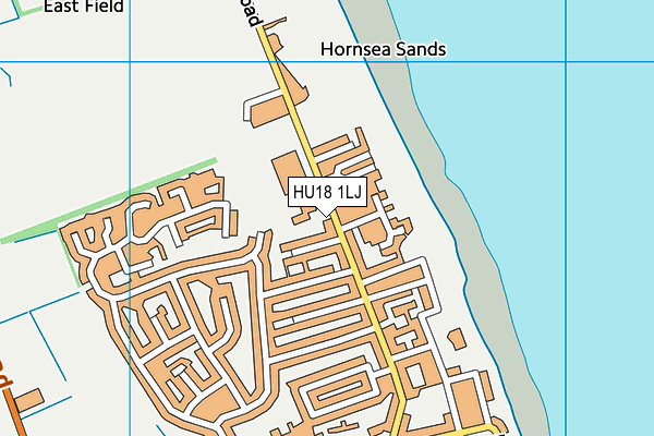 HU18 1LJ map - OS VectorMap District (Ordnance Survey)
