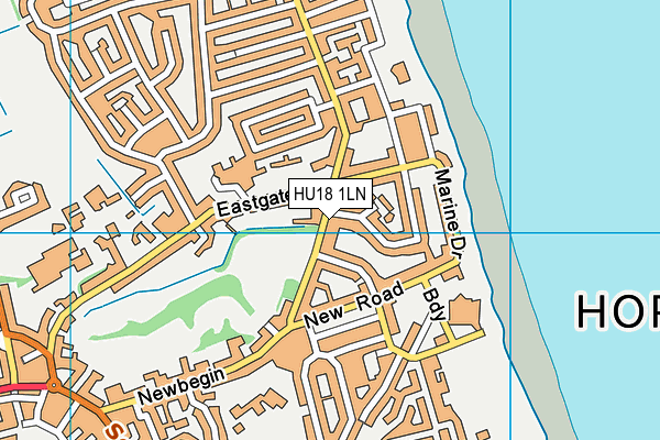 HU18 1LN map - OS VectorMap District (Ordnance Survey)