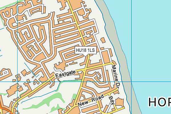HU18 1LS map - OS VectorMap District (Ordnance Survey)