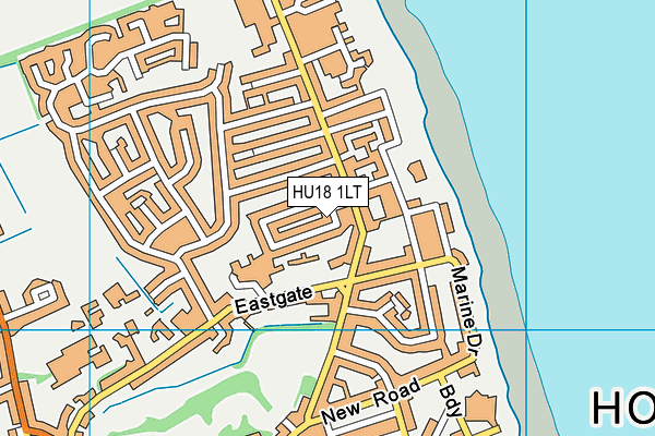 HU18 1LT map - OS VectorMap District (Ordnance Survey)