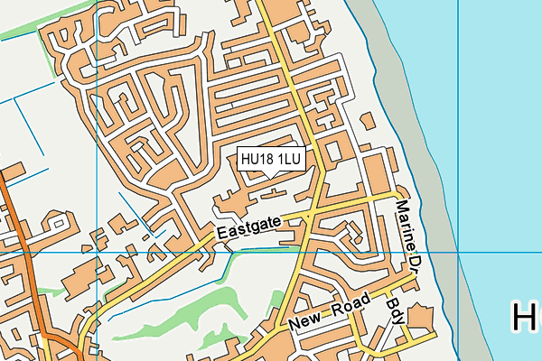 HU18 1LU map - OS VectorMap District (Ordnance Survey)