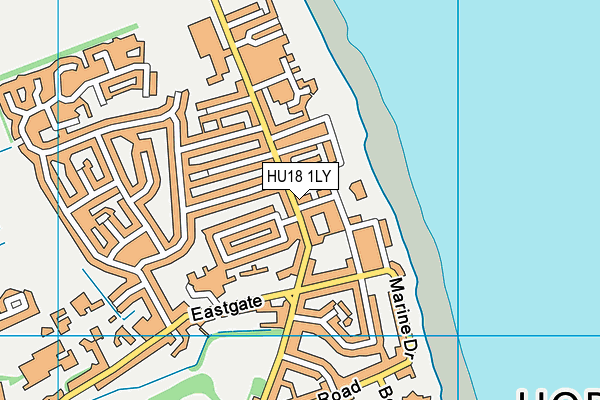 HU18 1LY map - OS VectorMap District (Ordnance Survey)
