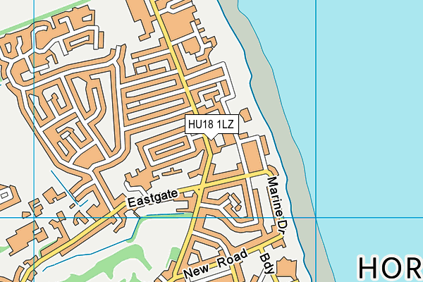 HU18 1LZ map - OS VectorMap District (Ordnance Survey)