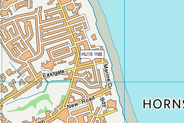 HU18 1NB map - OS VectorMap District (Ordnance Survey)