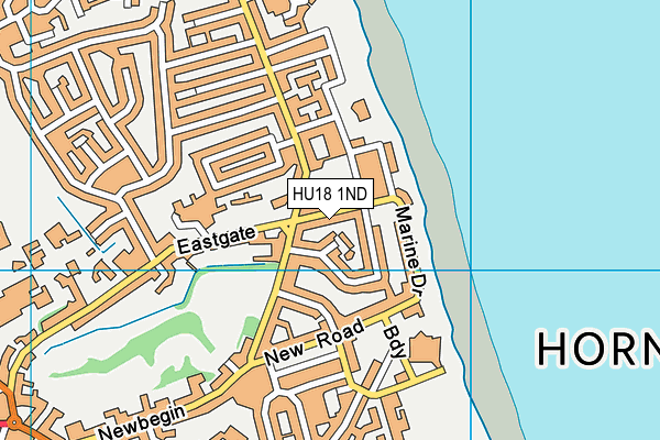 HU18 1ND map - OS VectorMap District (Ordnance Survey)