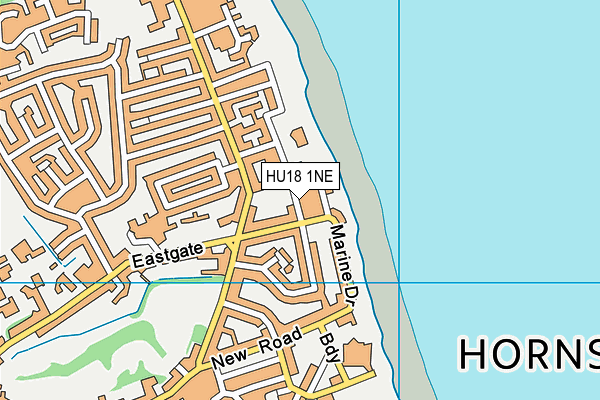 HU18 1NE map - OS VectorMap District (Ordnance Survey)