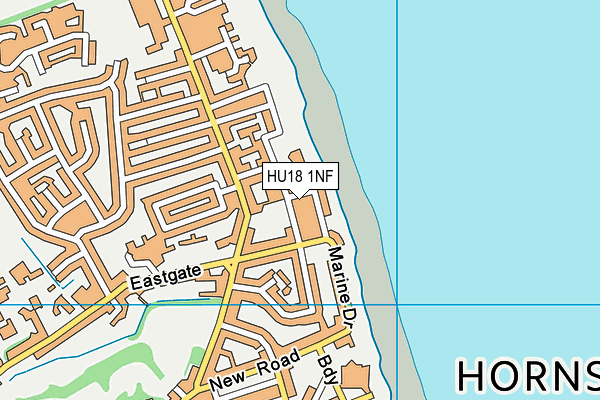 HU18 1NF map - OS VectorMap District (Ordnance Survey)