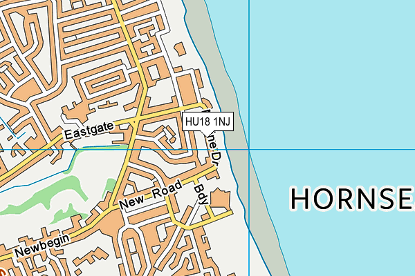 HU18 1NJ map - OS VectorMap District (Ordnance Survey)
