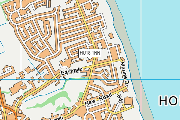 HU18 1NN map - OS VectorMap District (Ordnance Survey)