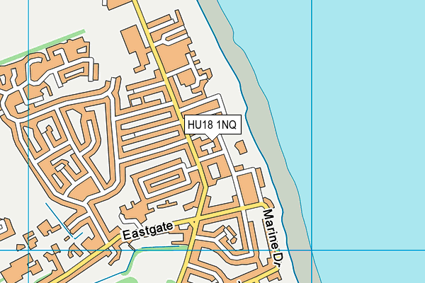 HU18 1NQ map - OS VectorMap District (Ordnance Survey)