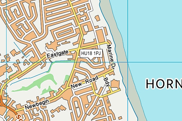 HU18 1PJ map - OS VectorMap District (Ordnance Survey)