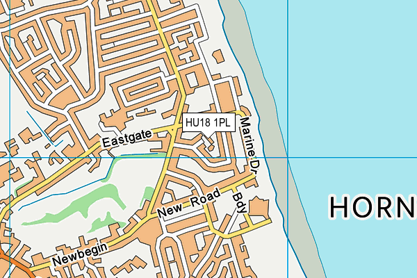 HU18 1PL map - OS VectorMap District (Ordnance Survey)
