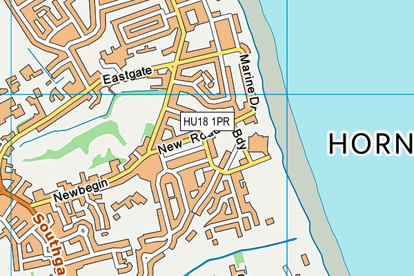 HU18 1PR map - OS VectorMap District (Ordnance Survey)