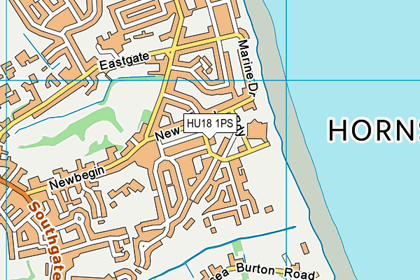 HU18 1PS map - OS VectorMap District (Ordnance Survey)