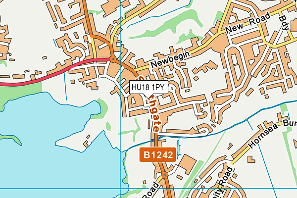 HU18 1PY map - OS VectorMap District (Ordnance Survey)