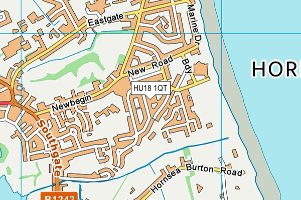 HU18 1QT map - OS VectorMap District (Ordnance Survey)